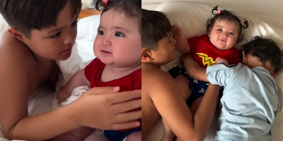 Portrait of Jessica Iskandar's Children Growing Up, Two Handsome Brothers Busy with Hagia