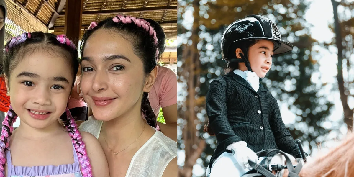 Portrait of Nabila Syakieb's Child Participating in a Horse Riding Competition for the First Time, Making Her Mother Proud