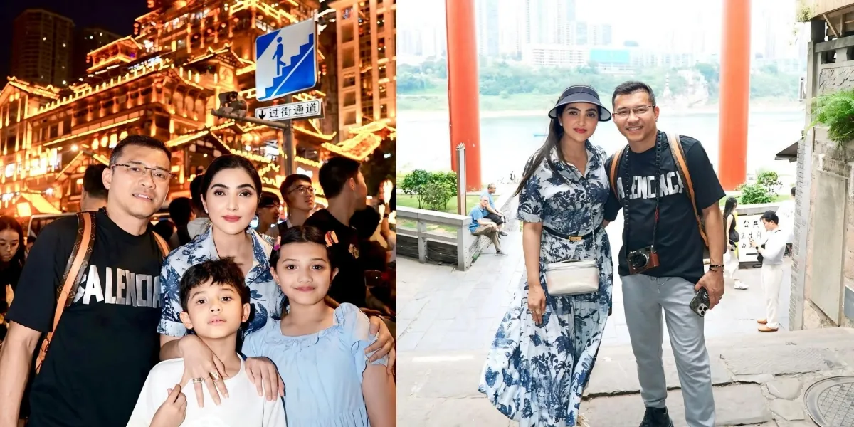 Anang Hermansyah's Portrait: Taking His Family on Vacation to China, Enjoying the Beauty of Chongqing City