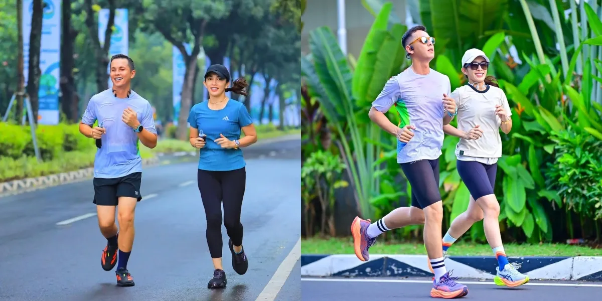 Portrait of Andhika Pratama, Husband of Ussy Sulistiawaty, Enjoying Running Sports Even Though He’s Out of Breath