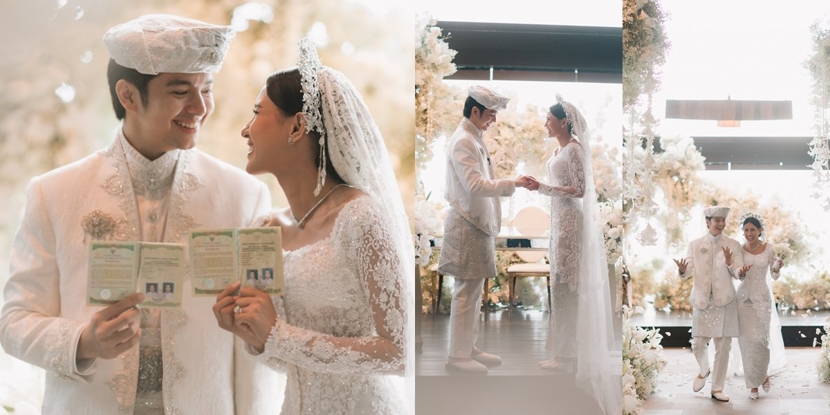 Portrait of Angga Yunanda and Shenina Cinnamon Secretly Getting Married, Private Party - Luxurious All-White Like a Fairy Tale