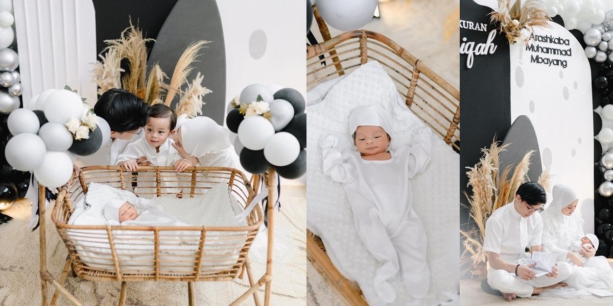 Portrait of the Aqiqah of Dinda Hauw and Rey Mbayang's Second Child, Warm and Simple with an All-White Theme