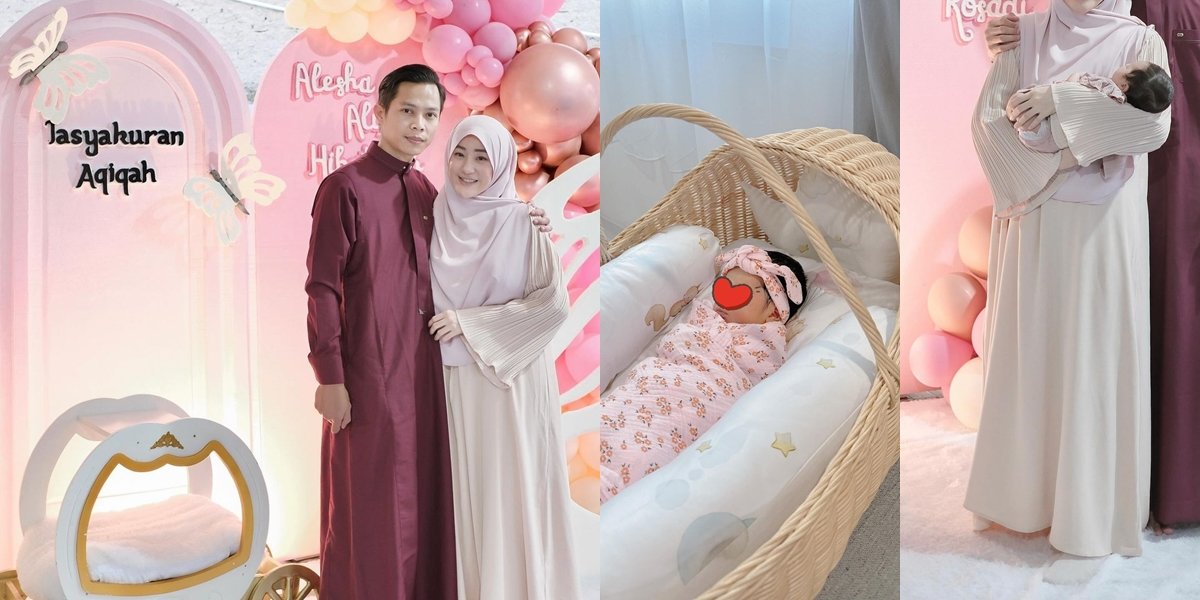 Portrait of Larissa Chou's Second Child Aqiqah, All-Pink Decoration - Still Hiding Alesha's Face