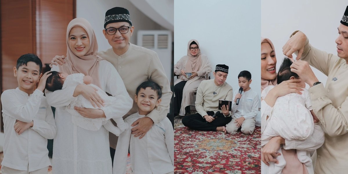 Portrait of Alyssa Soebandono and Dude Harlino's Third Child Aqiqah, Held Simply - Aisyah's Face Still Hidden