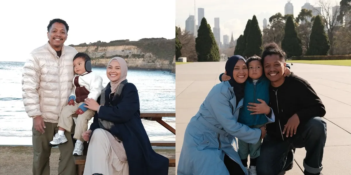 7 Beautiful Photos of Indah Permatasari with Arie Kriting and Their Son on a Trip to Australia, Appearing in Hijab Becomes the Spotlight