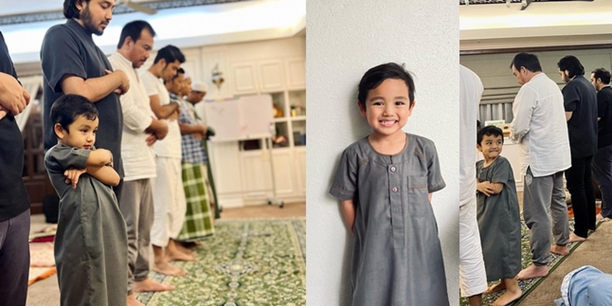 Portrait of Arif Jiwa Asyraf, Siti Nurhaliza's Grandson, Joining Tarawih Prayer, Making Tya Arifin Proud