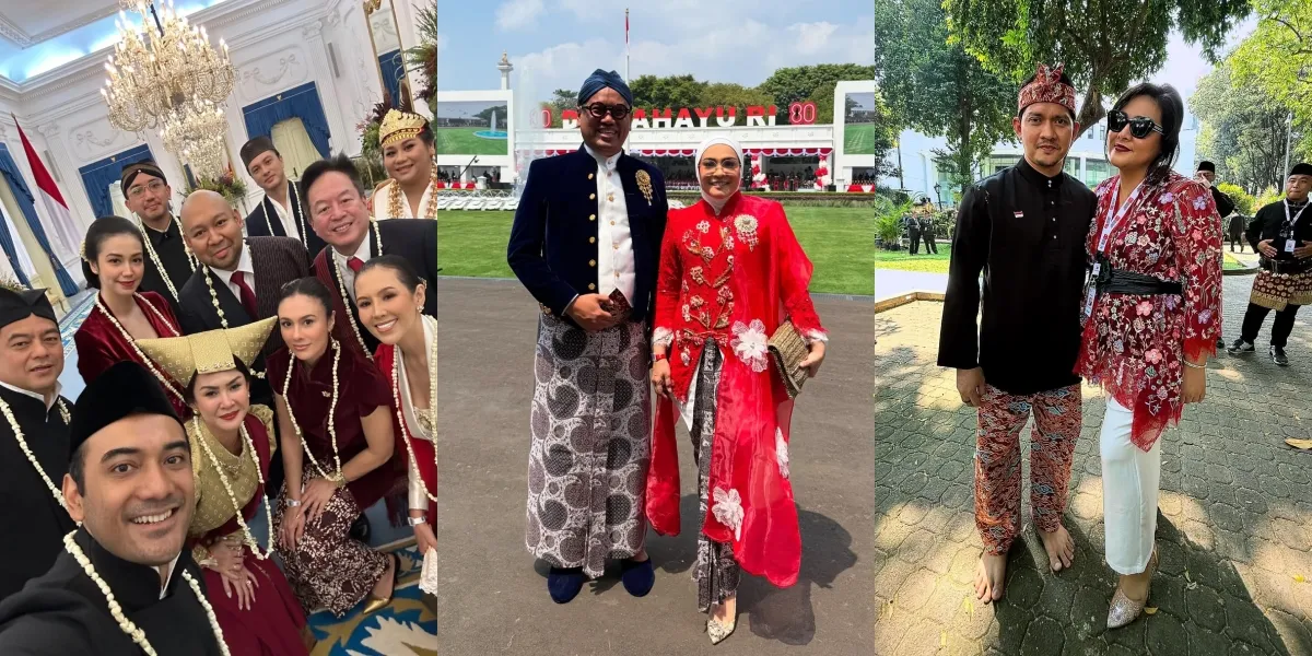 Portrait of Artists Appearing Charming in Traditional Attire at the Merdeka Palace, Featuring Nicholas Saputra