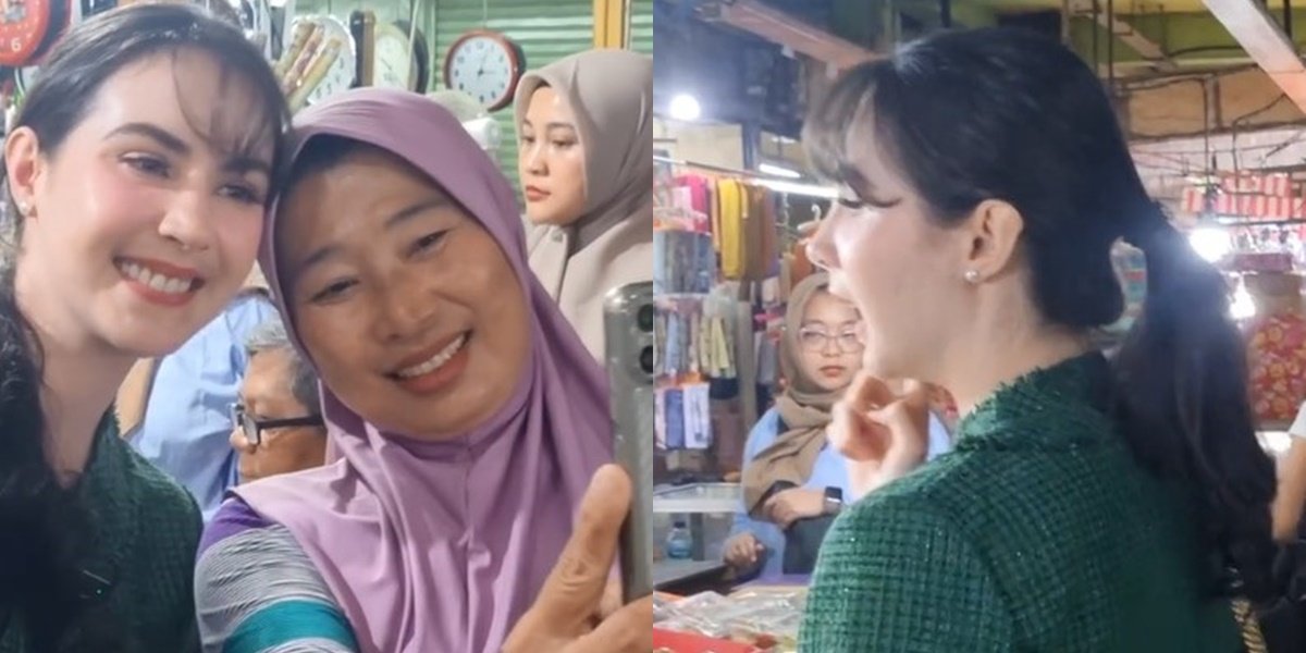 Snapshot of Arumi Bachsin Buying Snacks at a Traditional Market, Initially Looking for Klepon Until Eating Ote-Ote