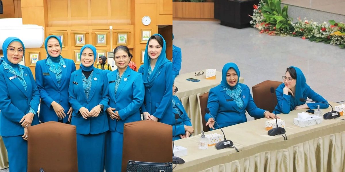 Portrait of Arumi Bachsin Gathering with the Heads of PKK from All Provinces in Indonesia, Often Considered the Most Beautiful