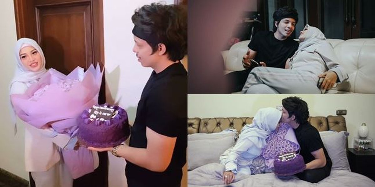 Portraits of Atta Halilintar and Aurel Hermansyah Celebrate 1 Month of Marriage, Get Sweet Purple Surprises