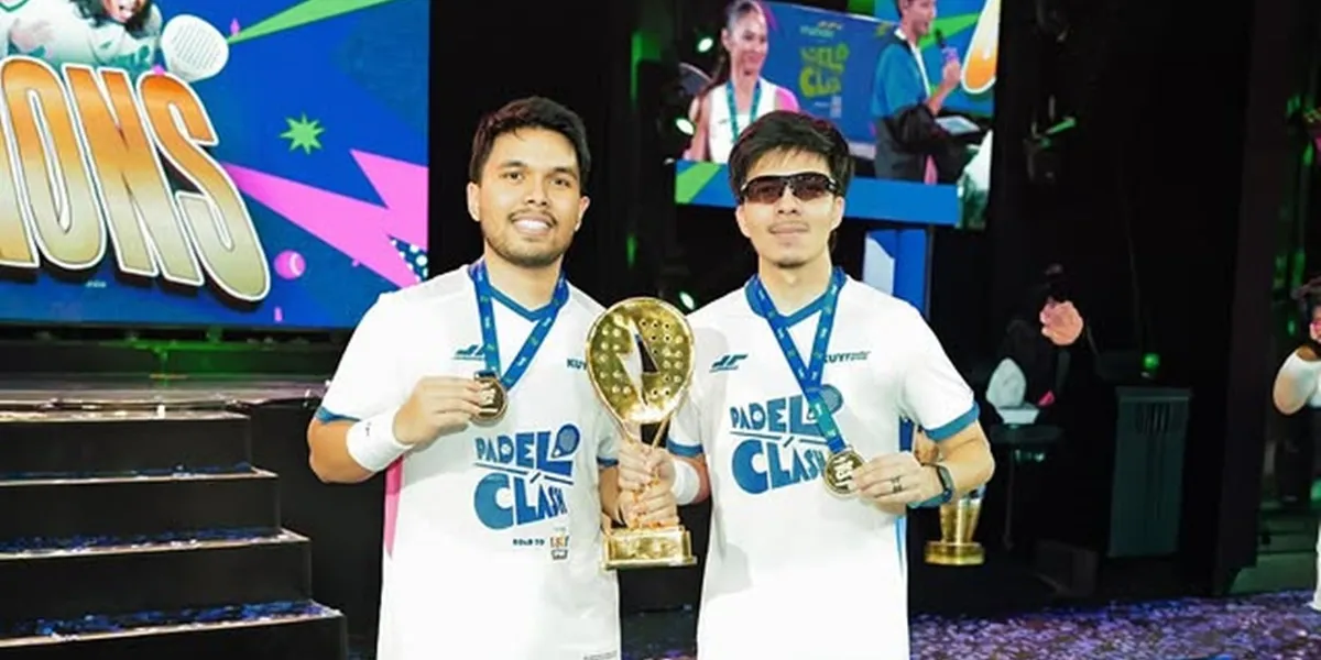 7 Photos of Atta Halilintar and Thariq Winning at the Celebrity Padel Tournament, Getting Full Support from Wife and Child