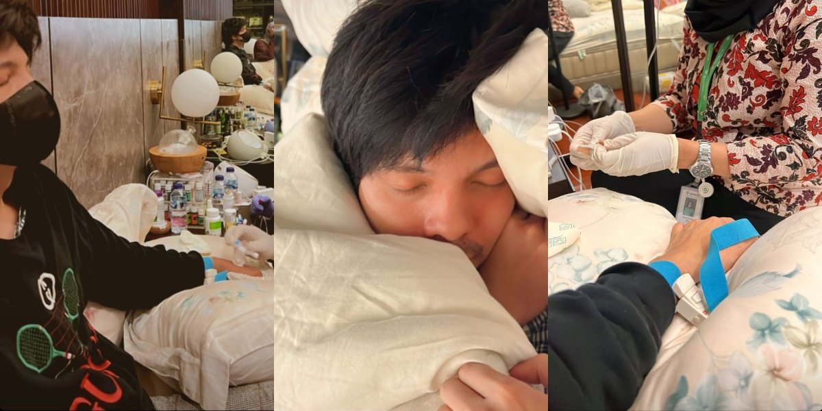 Portrait of Atta Halilintar Falling Ill, Check Blood and Install Infusion at Home - Aurel Hermansyah Willing to Sacrifice Sleep to Take Care of Husband