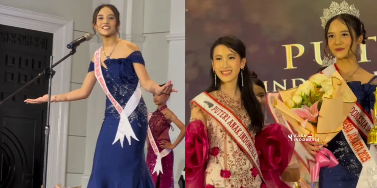 Portrait of Audellya Ambara Winning the Title of Indonesian Child Princess Jakarta 2025, Many Proud Achievements