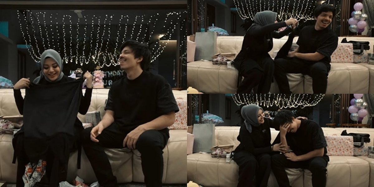 Portrait of Aurel Hermansyah Unboxing Birthday Gift, Atta Halilintar Surprises His Wife with Lingerie Gift