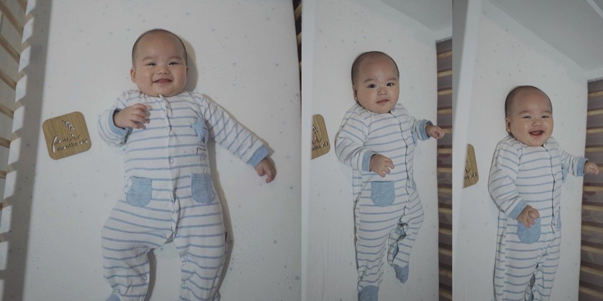 Portrait of Avery Stefen Chow, Stella and Fandy's Child, Who is Now 4 Months Old, Resembling Papa More and More