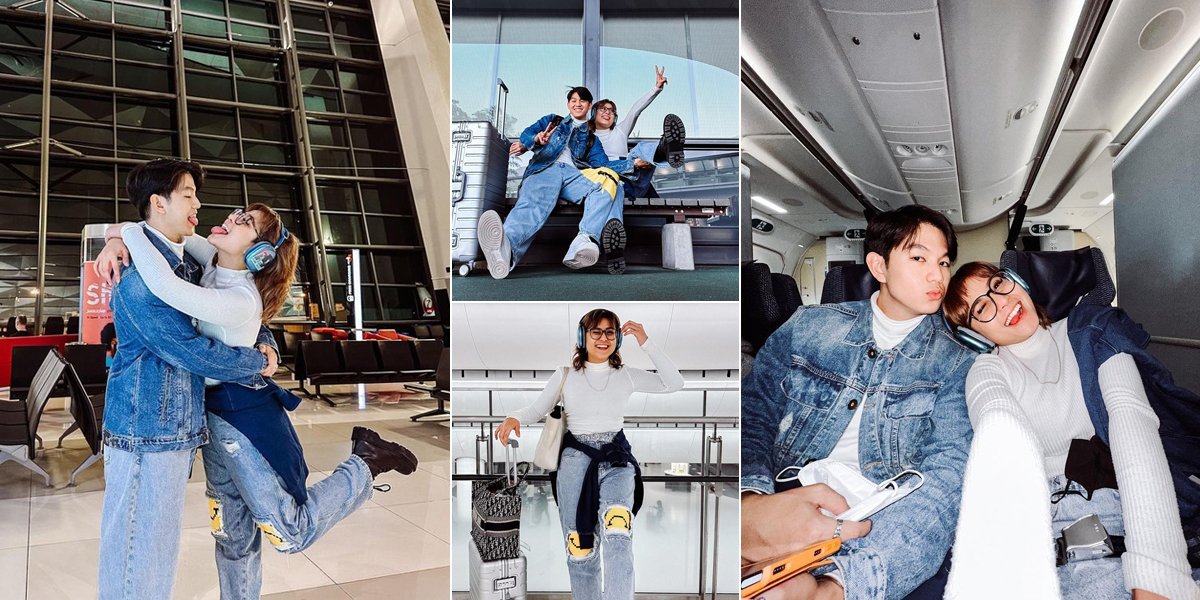 Portrait of Awkarin Departing on Vacation to Japan with Her Boyfriend, Showing Affection at the Airport - Making Netizens Gush!