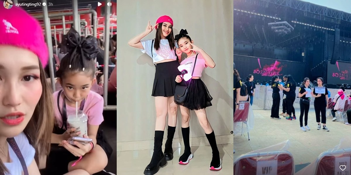 Snapshot of Ayu Ting Ting & Bilqis Ready to Watch BLACKPINK Concert, Sitting in VIP Seats - Netizens: Are They Sisters?