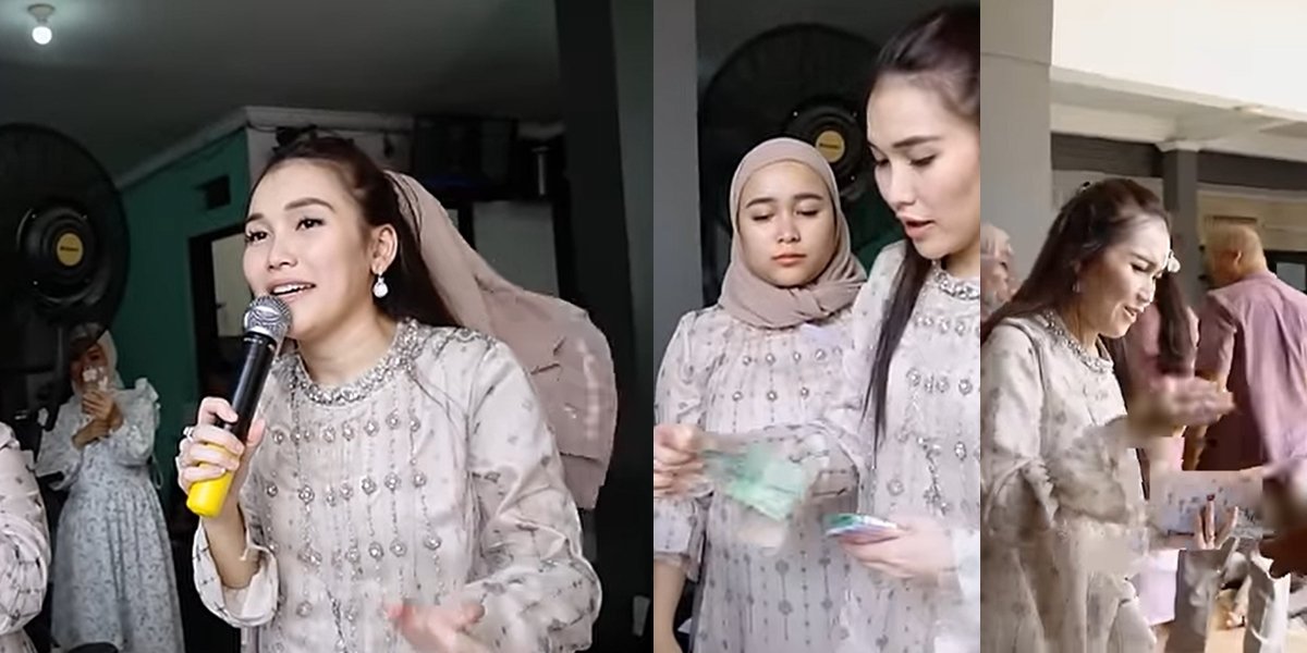 Portrait of Ayu Ting Ting Giving Lebaran Pocket Money to Villagers, Becomes the Center of Attention Due to the Nominal