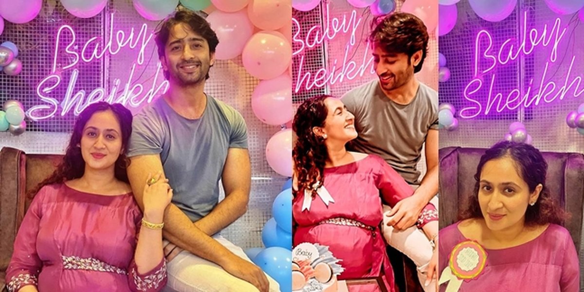 Portrait of Shaheer Sheikh's Wife's Baby Shower, Purple-themed and Can't Wait for Baby Sheikh