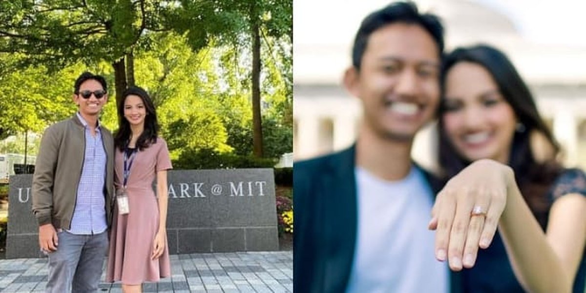 Portrait of Belva Devara, CEO of Ruang Guru who came all the way to the US to propose to his beloved, making it more romantic by giving her the ring in front of the MIT Dome