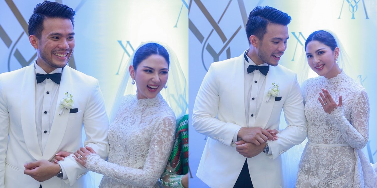 Happy Portraits of Jessica Mila Showing Wedding Ring on Her Ring Finger After Officially Becoming Yakup Hasibuan's Wife, Beautiful in White Wedding Gown