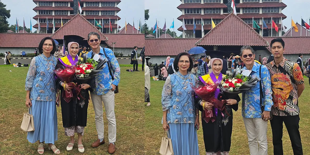 Happy Portrait of Dr. Boyke's Family, His Beloved Daughter Officially Graduates with a Master's Degree from UI