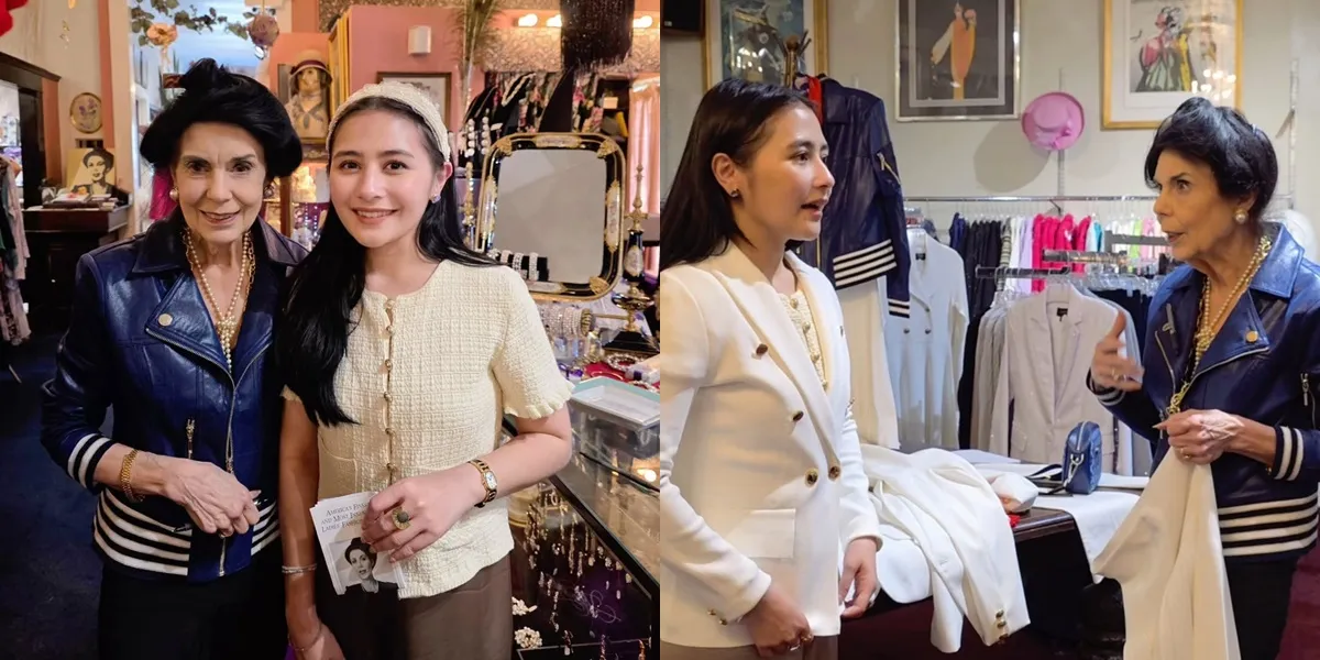 Happy Portrait of Prilly Latuconsina Visiting Her Idol's Boutique in the US, Feels Like Meeting a Fairy Godmother