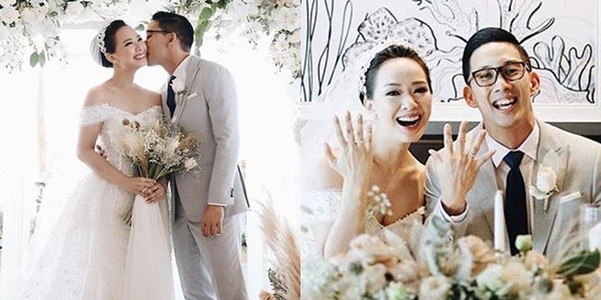 Portrait of Happy Yuanita Christiani & Indra Getting Married on a Cruise Ship