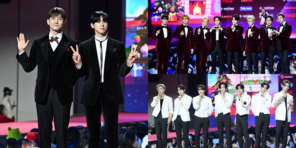 Snapshot of K-Pop Boygroups from Generation 2 to Generation 5 at the Red Carpet of SBS Gayo Daejeon 2023