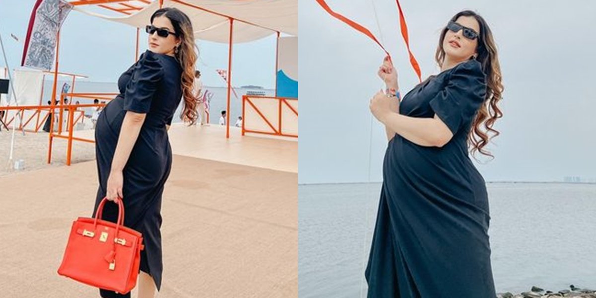 Beautiful Pregnant Portraits of Tasya Farasya Attending the Hermes Event, Looking Chic and Glamorous Showing a Growing Baby Bump