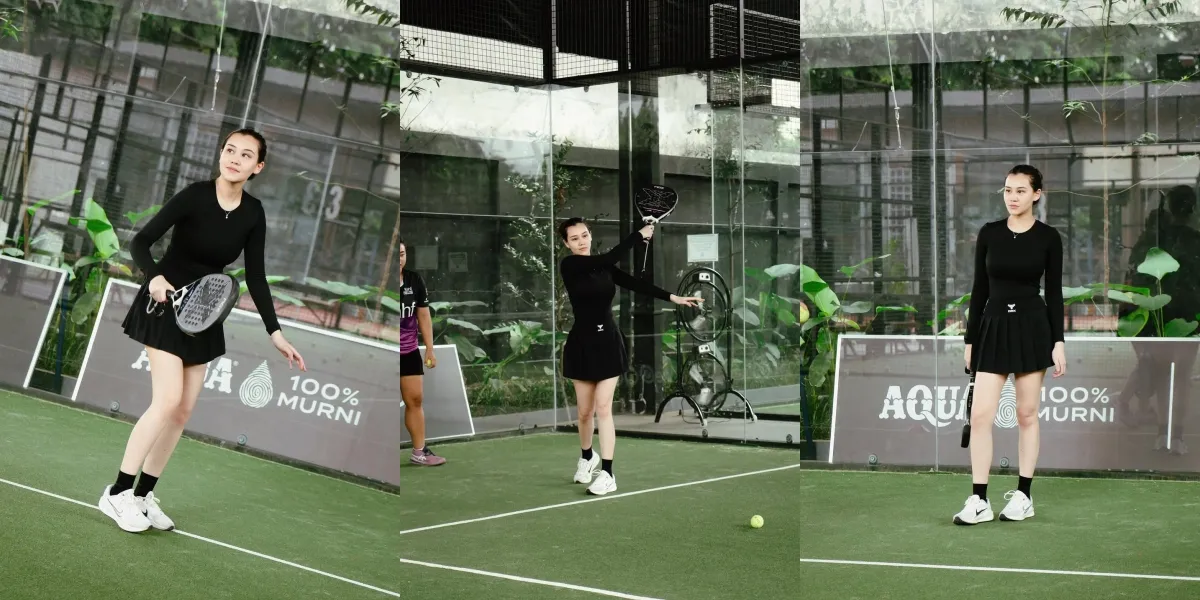 Beautiful Portrait of Aaliyah Massaid Playing Padel One Month After Giving Birth, Radiating the Charm of a Hot Mom