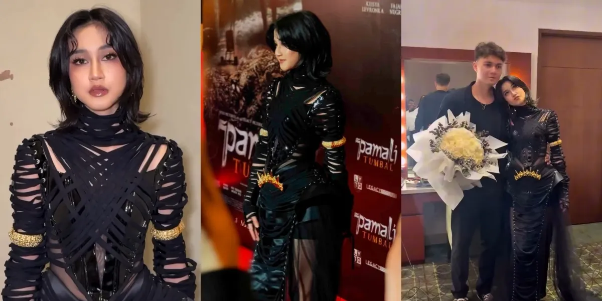 Beautiful Portrait of Keisya Levronka at the Gala Premiere of 'PAMALI: TUMBAL', Nyoman Paul Came to Support