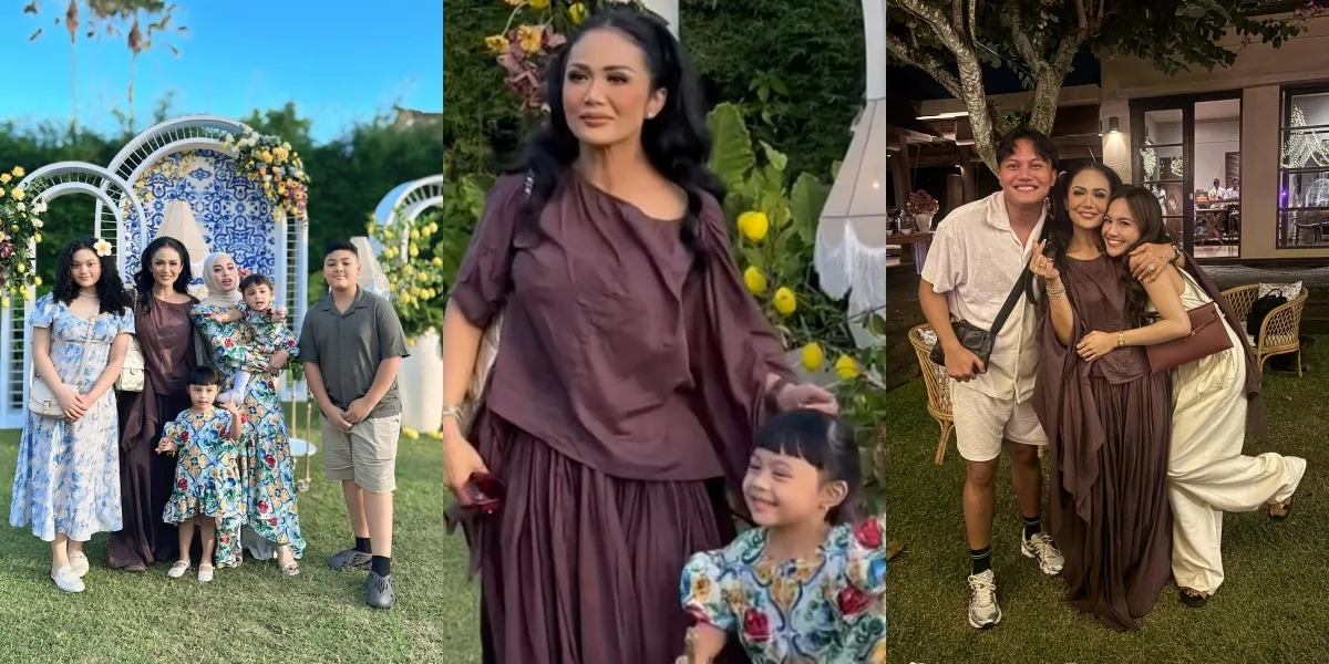 Beautiful Portrait of Kris Dayanti Attending Aurel Hermansyah's Birthday, Bringing Kellen & Amora Lemos
