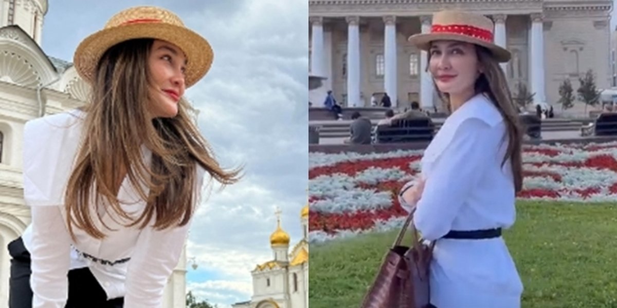 Beautiful Portrait of Luna Maya on Vacation in Moscow, Strolling in the City with High Heels, Showing a Chic Aura like a Supermodel!