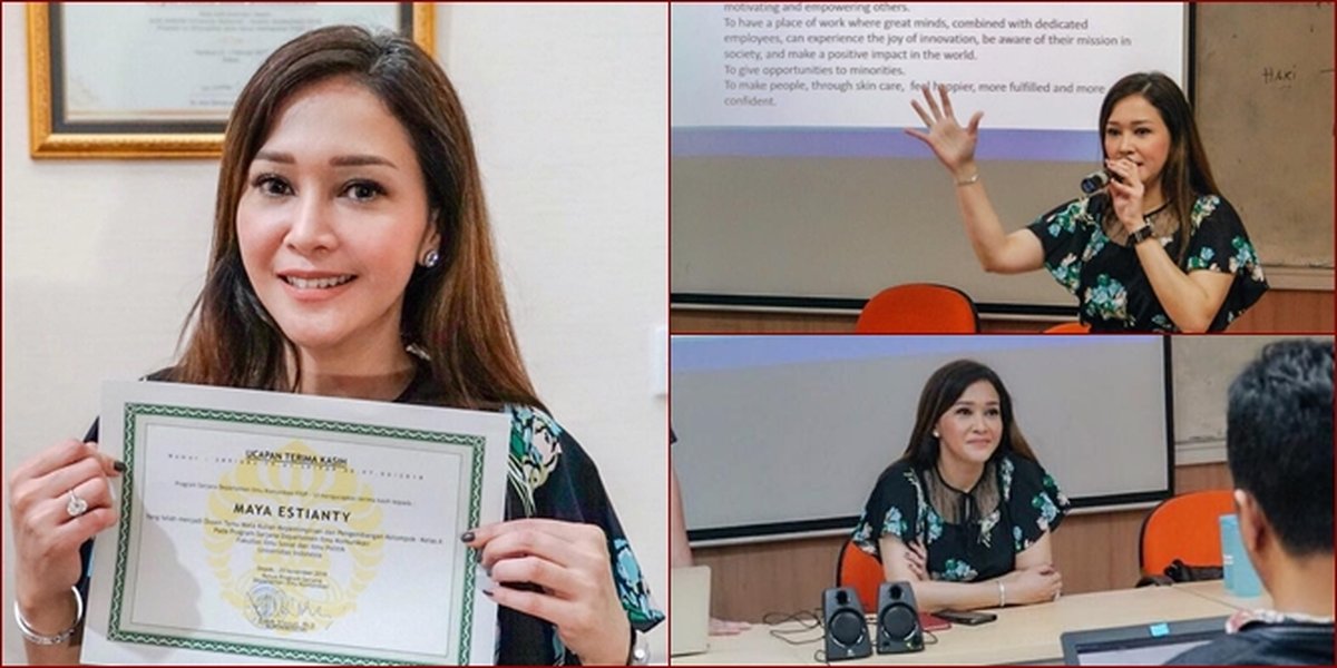 Beautiful Portrait of Maia Estianty as a Lecturer at the University of Indonesia