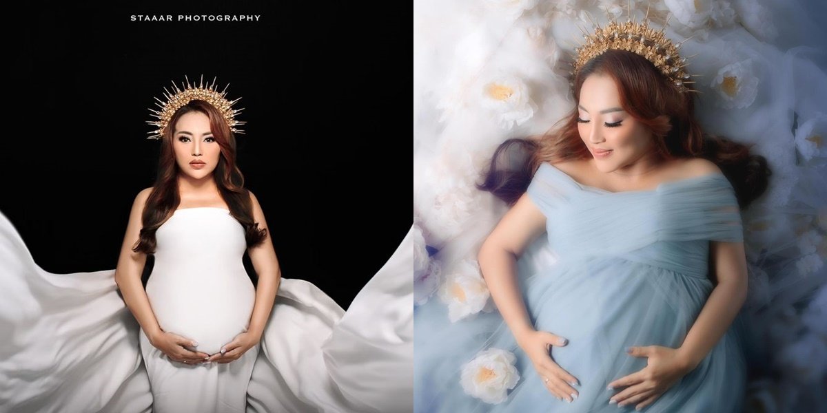 Beautiful Portrait of Mpok Alpha Maternity Shoot, Pregnant with Twins at 37 Years Old