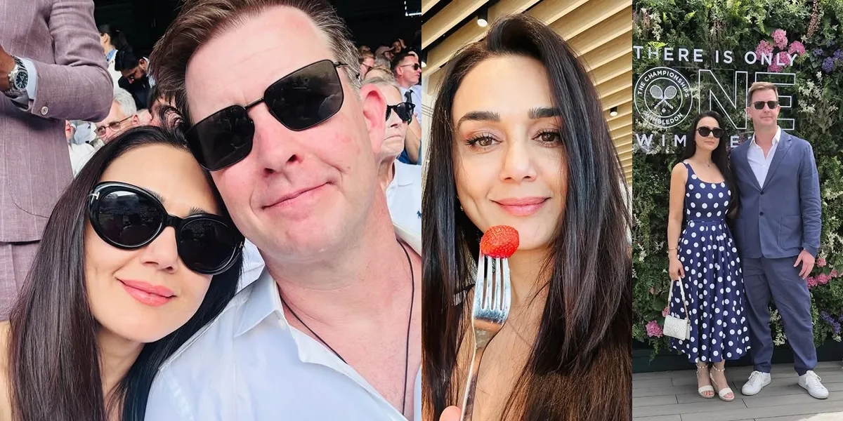 Beautiful Portrait of Preity Zinta Watching Wimbledon, Cozy with Her Husband