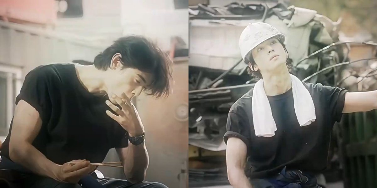 Portrait of Cha Eun Woo as a Handsome Muscular Mechanic, Makes Jajangmyeon Viral Because of His Eating Style