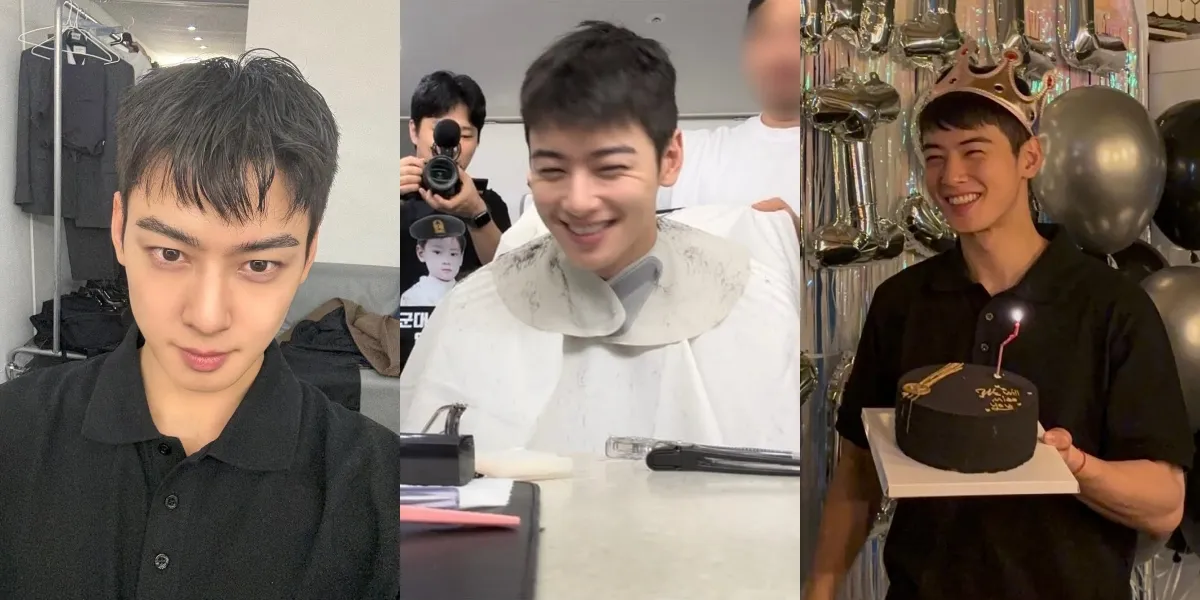 Portrait of Cha Eun Woo Getting a Haircut Before Military Service, His Handsomeness as a Future Member of the Military Band