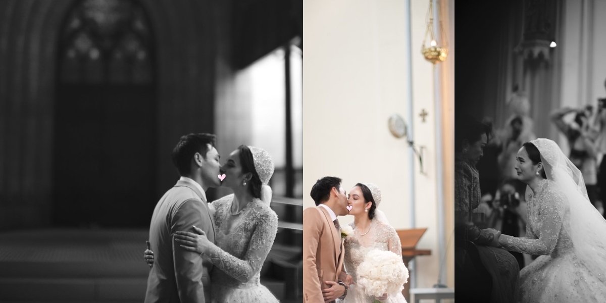 Portrait of Chelsea Islan and Rob Clinton After Officially Married, Holding Hands - Intimate Kiss