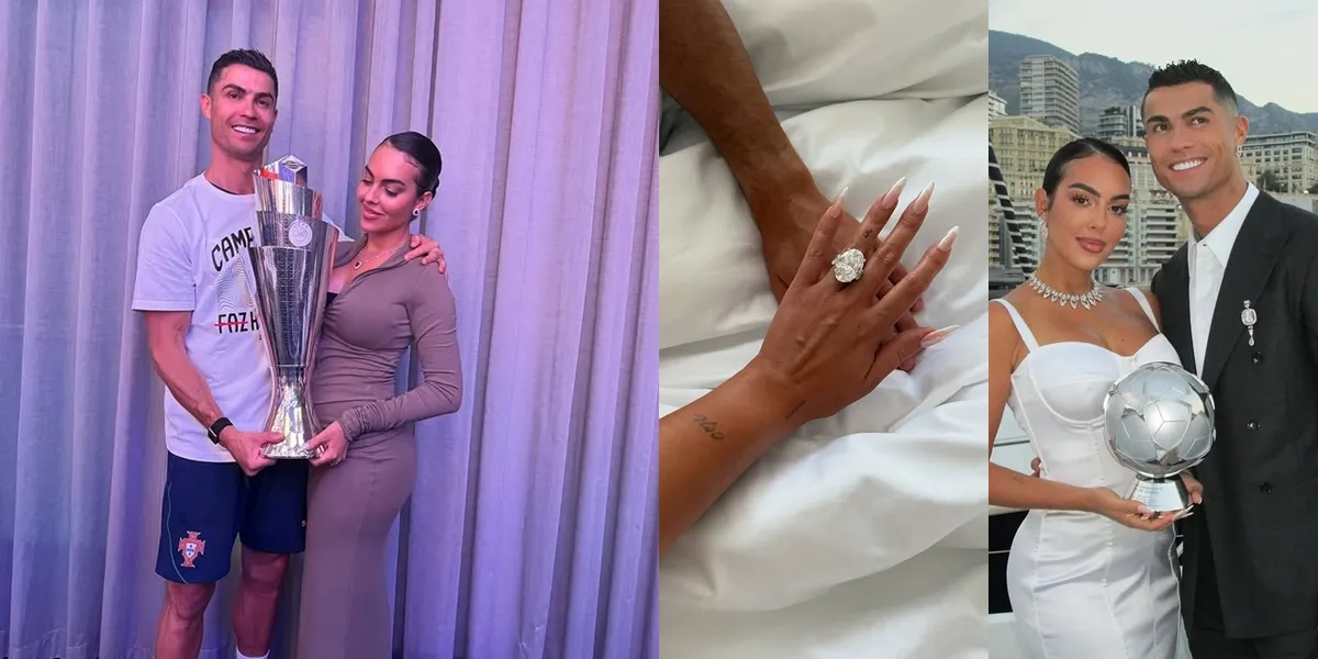 Portrait of Cristiano Ronaldo Officially Engaged to Giorgina Rodriguez, Gives Giant Diamond