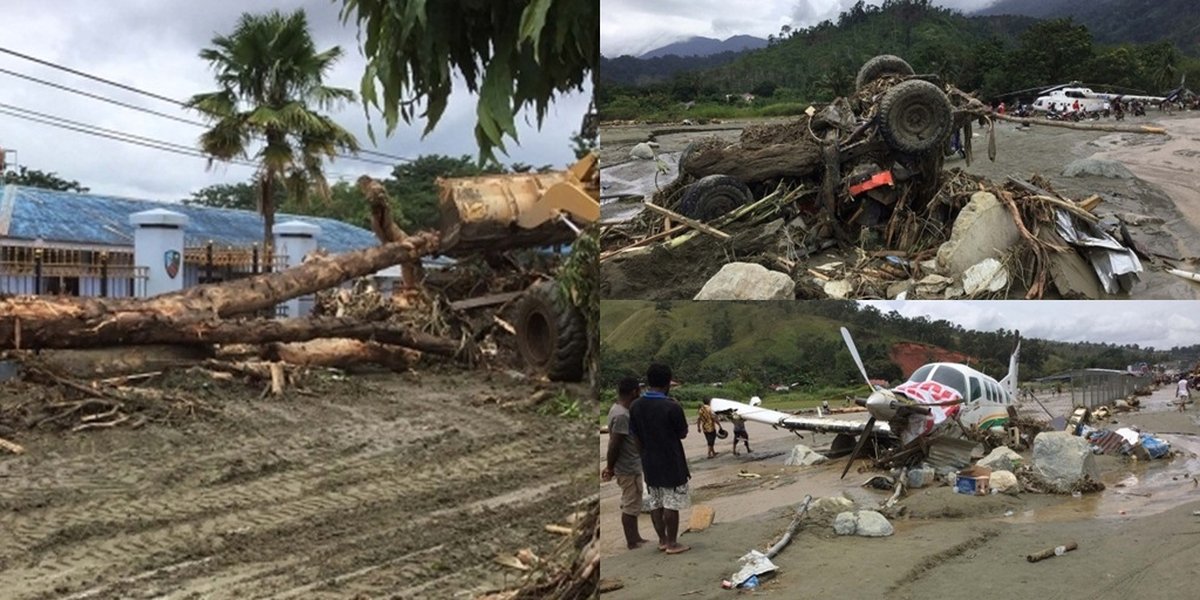 The Devastating Portrait of Floods in Sentani, Destroying Houses - Airplanes