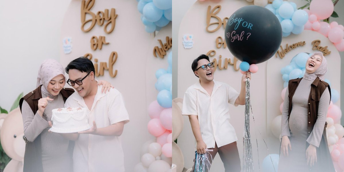 Portrait of Danang Pradana and Hemas Nura's Gender Reveal, Full of Happiness - Giving Away Prizes