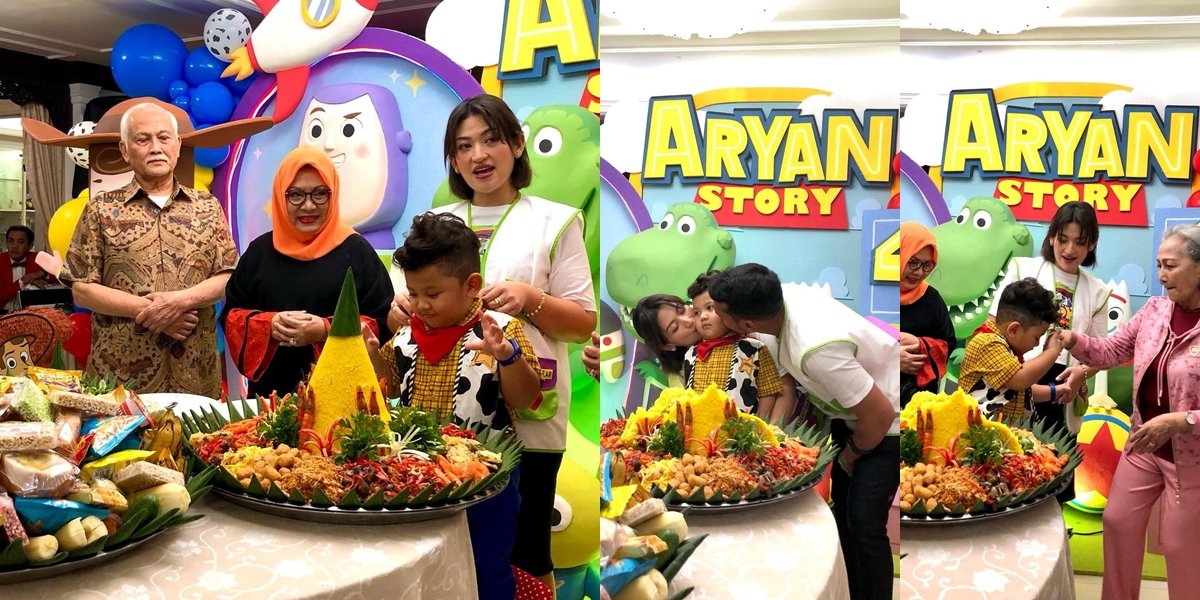 Portrait of Danvy Rukmana, the Eldest Child of Annisa Trihapsari, on the 4th Birthday of His Second Child, Looking Slimmer and Unrecognizable