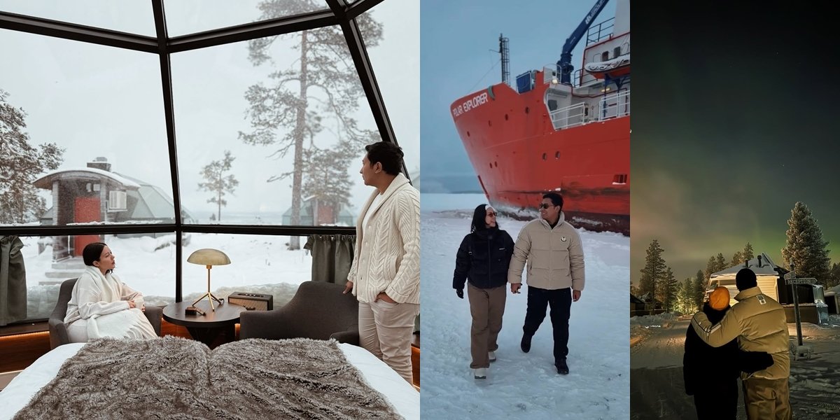 Portrait of Darma Mangkuluhur, Soeharto's Grandson, on Vacation with His Girlfriend in the Arctic and Finland, Happy to See the Aurora