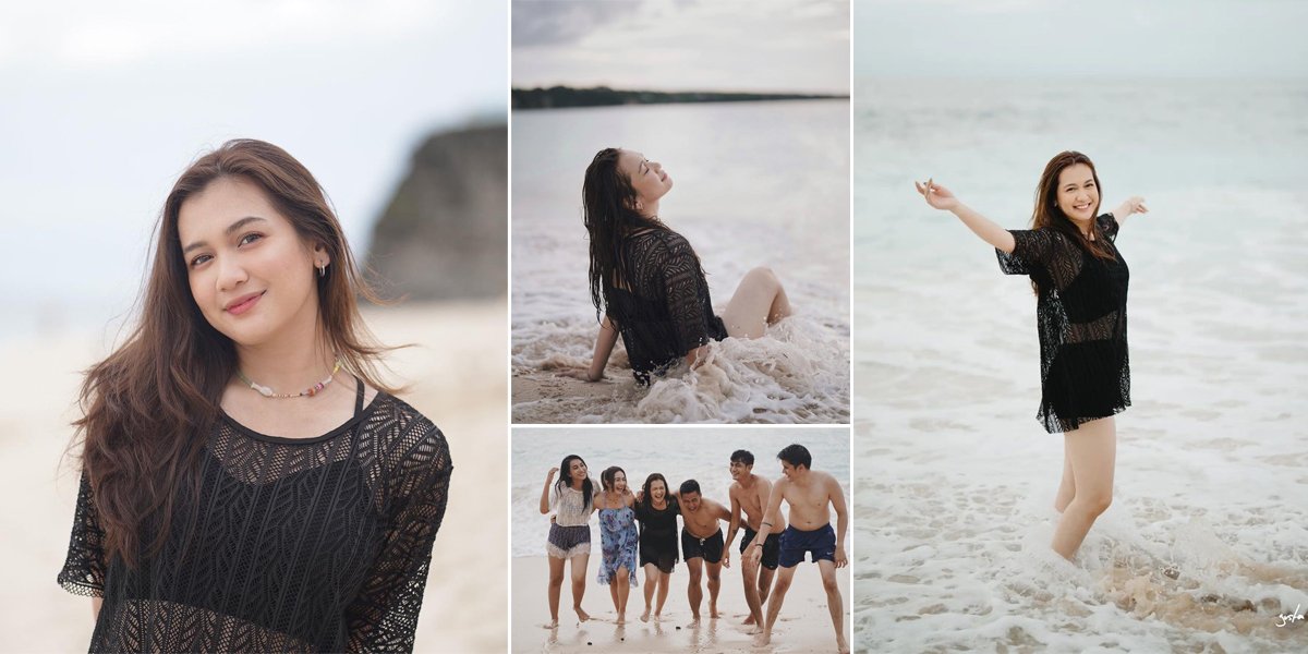 Portrait of Dea Annisa's Vacation in Bali, Undertaking a Photoshoot and Showing off Hot Body Goals on the Beach