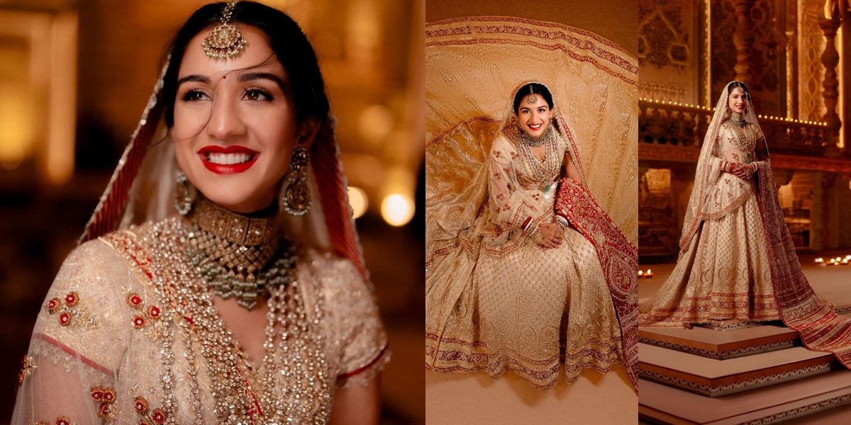 Portrait of Radhika Merchant's Detailed Appearance on Her Wedding Day with Anant Ambani, Her Dress Becomes the Highlight - Considered Too Simple