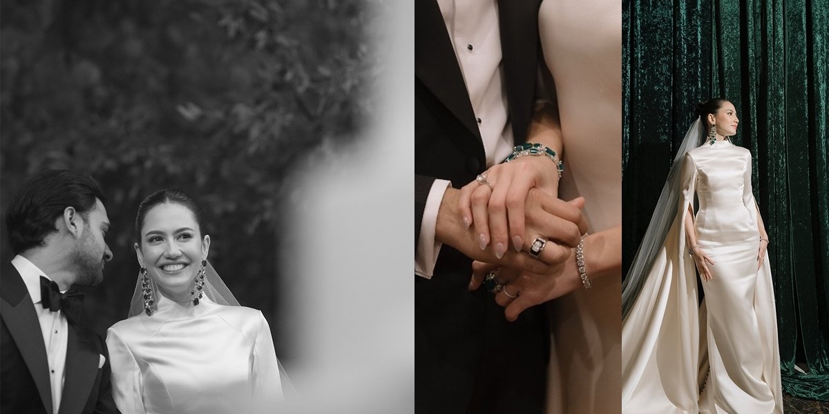 Detailed Portrait of Pevita Pearce's Wedding Reception in Kuala Lumpur, Wearing a Huge Diamond Ring