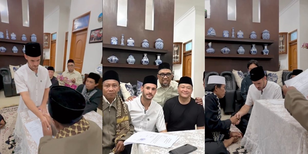 Potret Detik Detik Antonio Dedola Kekasih Nikita Mirzani Jadi Mualaf Usai Ucap Dua Kalimat