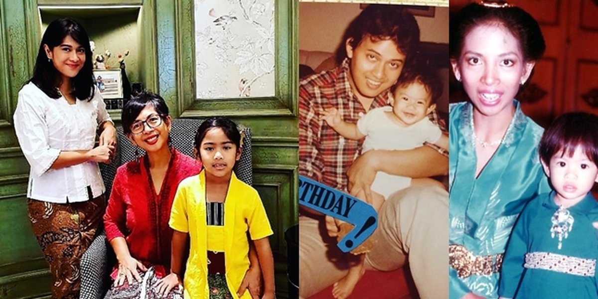 Portrait of Dian Sastro with Parents, Loving Each Other Despite Different Religions - Buddhist Father and Catholic Mother